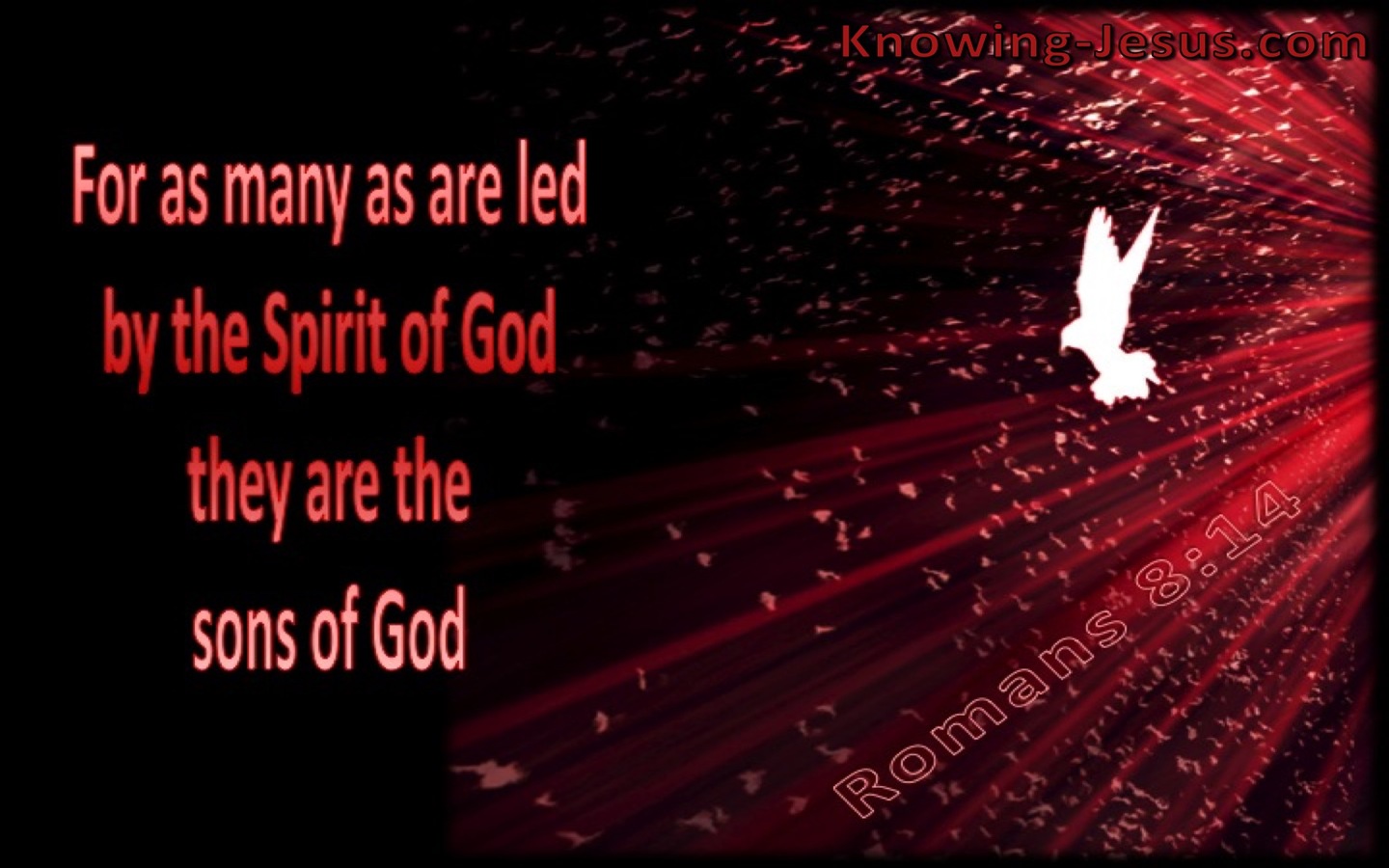 Romans 8:14 Led By The Spirit (red)